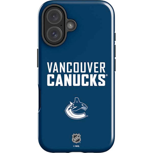 NHL Vancouver Canucks Solid Background iPhone 16 Impact Case